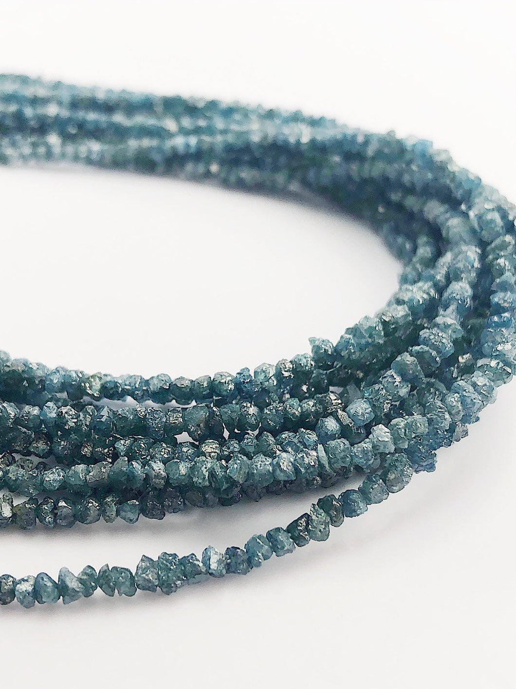 HALF OFF SALE - Blue Diamond Gemstone Beads, Full Strand, 14