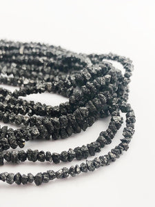 HALF OFF SALE - Black Diamond Gemstone Beads, Full Strand, 16"