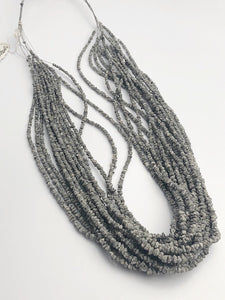 HALF OFF SALE - Gray Diamond Gemstone Beads, Full Strand, 15"
