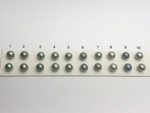 Tahitian Matched Pairs Loose Pearls, AA 9.5-10mm, Round Multi Colors, #635