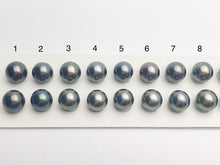 Tahitian Loose Pearls, Round AAA, Black/Grey Multi Colored Matched Pairs, 9-9.5mm, #657