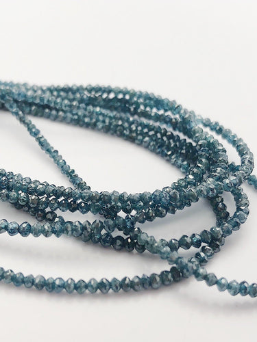 Blue Diamonds, Gemstone Beads, Full Strand, 15