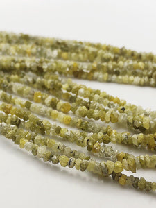 Natural Yellow Diamond Chip Gemstone Beads, Full Strand, 16"