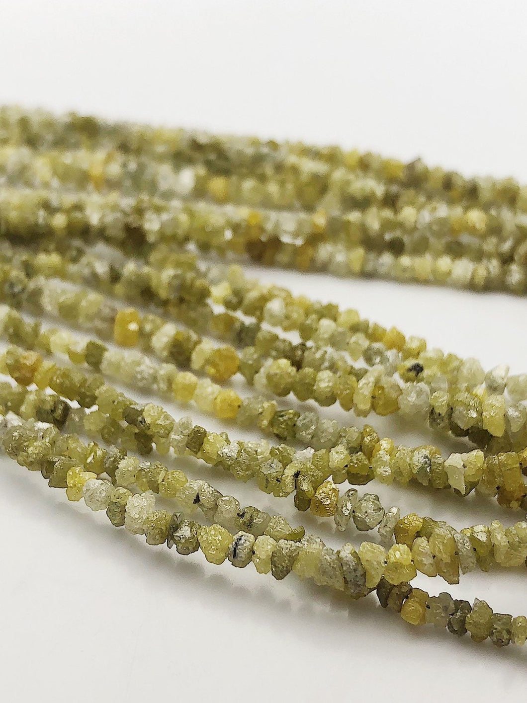 Natural Yellow Diamond Chip Gemstone Beads, Full Strand, 16