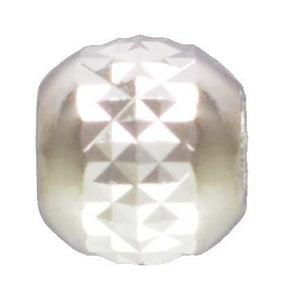 2.0mm Pyramid Cut Bead 0.9mm Hole, Sterling Silver. Made in USA. #5004620P