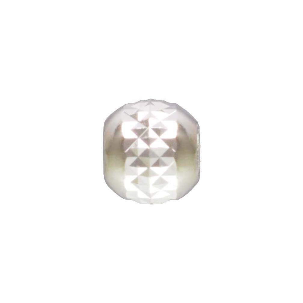 2.0mm Pyramid Cut Bead 0.9mm Hole, Sterling Silver. Made in USA. #5004620P