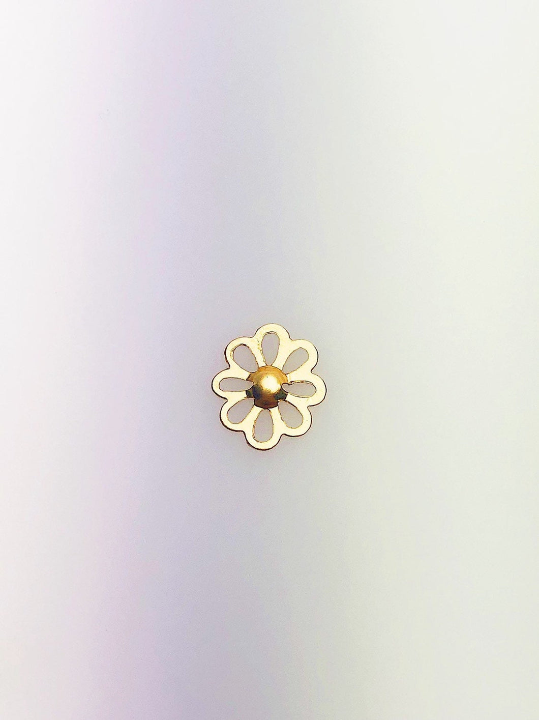 14K Gold Fill Flower Charm, 10.2x9mm, Made in USA - 189