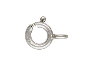7mm Spring Ring Light w/ Closed Ring, Sterling Silver. Made in USA. #5002470CL