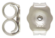 Light Earring Back (3.9x4.9mm), Sterling Silver. #5005100