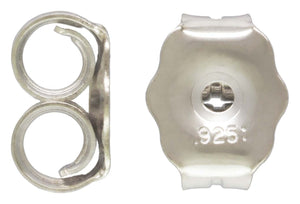 Light Earring Back (3.9x4.9mm), Sterling Silver. #5005100