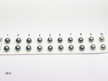 9-9.5mm Tahitian Pearls Round, AAA, Loose Matched Pairs 9mm (813)