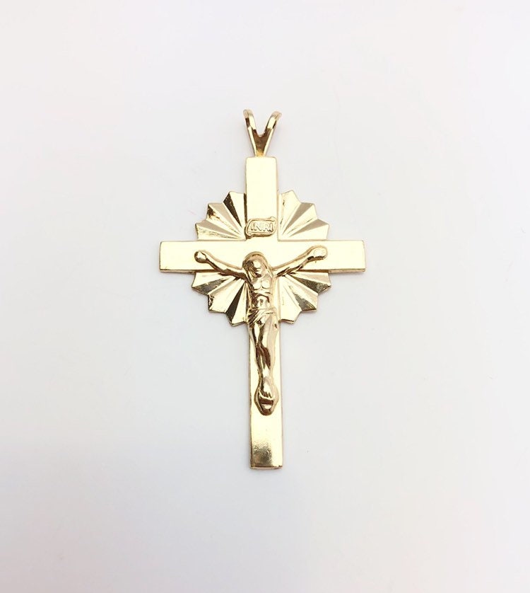 14k Gold Fill Decorated Cross Charm  21.3x30mm (1055/1056/772)