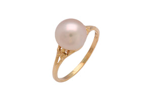 14K Gold Pearl Ring Setting (TR-039)