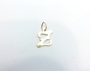 Gild Fill "Z" Charm with Oval Jump Ring 8.1x10.4mm