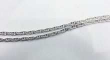 24" Sterling Silver Rhodium Finish Rope Chain 1.3mm