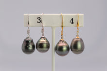 Tahitian Dangle Drop Pearl Earrings in 925 Sterling Silver (SHE016)