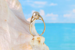 14K Gold Pearl Ring Setting  (TR-047)