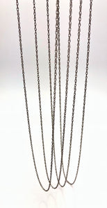 24” Sterling Oxidized Finish 1.3mm Rope Chain  (S010ROX/24)