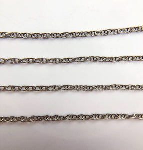 24” Sterling Oxidized Finish 1.3mm Rope Chain  (S010ROX/24)