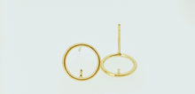 14KGF Round Wire Post Earring With Peg, 14k gold filled, Gold Fill, #400C10PP