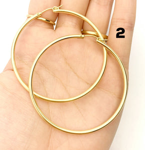 14k Gold Filled Euro Wire Hoop Earrings