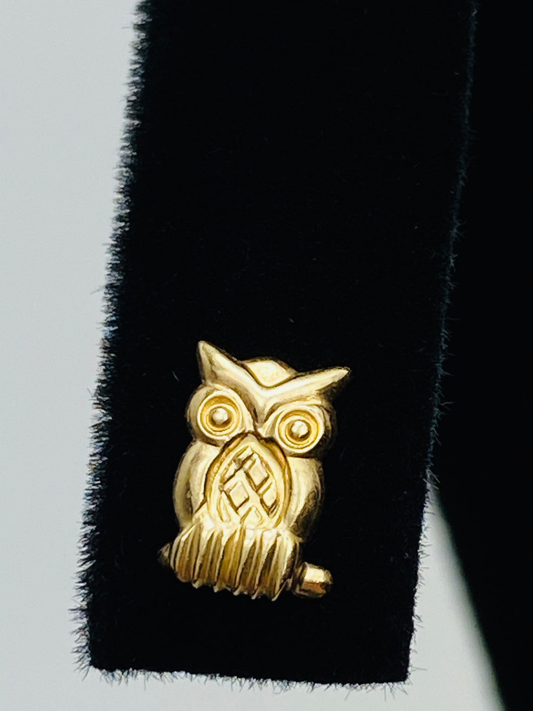 Cute Textured Owl Stud Earrings (14KGF) 1.38mm X 8.3mm sku# E46-4