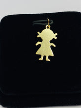 Lovely 14K Gold Filled 0.5mm X 18mm Baby Girl Shaped Charm/Findings w/Ring Sku #364-C