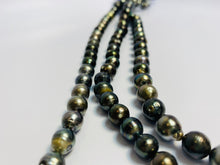 9mm-12mm BIG Dark & Exotic Tahitian Pearls Strand, Tahiti Pearls, Large Pearl Sku #961