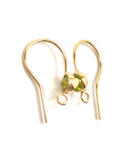 Peridot cubic zirconia, 14KGF ear wire with ring , 14K gold filled , SKU # 4006425P