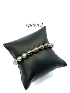 Adjustable Leather Tahitian Pearl Bracelet, Tahiti Pearls, Tahitian Pearls, Sku 987