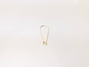 Beautiful 14KGF hammered ear wire , 14K gold filled , sku# 756-43 MM