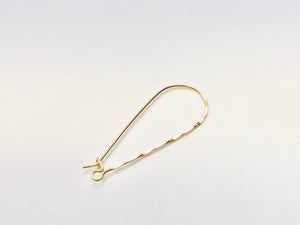 Beautiful 14KGF hammered ear wire , 14K gold filled , sku# 756-43 MM