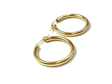 Stunning 14KGF hoop earring , 14K gold filled , sku # 120 CZ #1