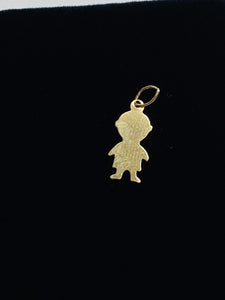 Adorable 0.37mm X 14mm 14k gold filled baby boy charm/finding sku #678