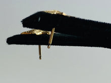 Wavy textured (14KGF) Starfish Stud Earrings 1.65 X 9.74mm, sku# 789-4