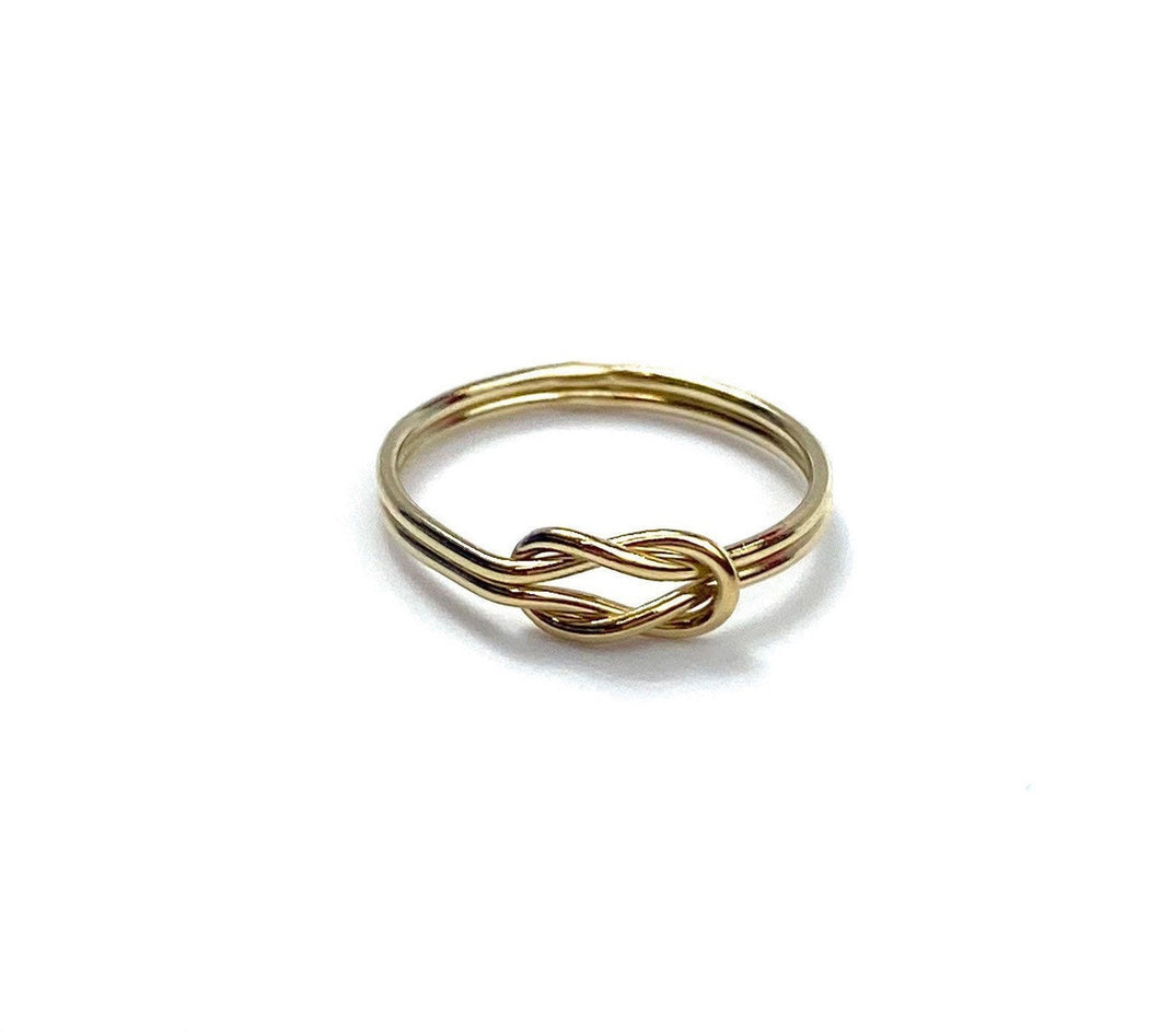14KGF double long knot ring , 14K gold fill , Sku #405K2LR8
