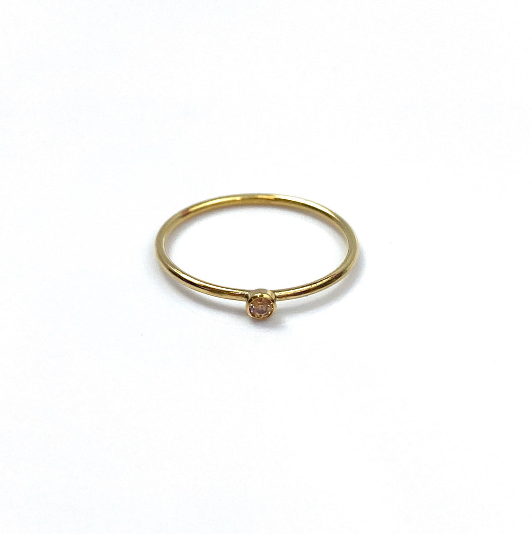 14KGF Champaign ring , 14K gold filled stacking ring , Sku# 4020R5M11