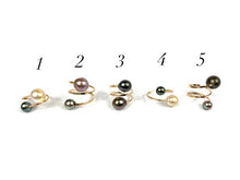 Gorgeous Adjustable 14KGF Edison, Tahitian, and South Sea Pearl Rings, 14K Gold Filled, 14K Gold Fill, Sku GPR-7