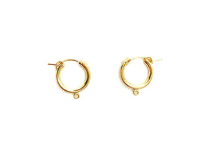 14KGF Hoop Earrings , Sku#090C001JR