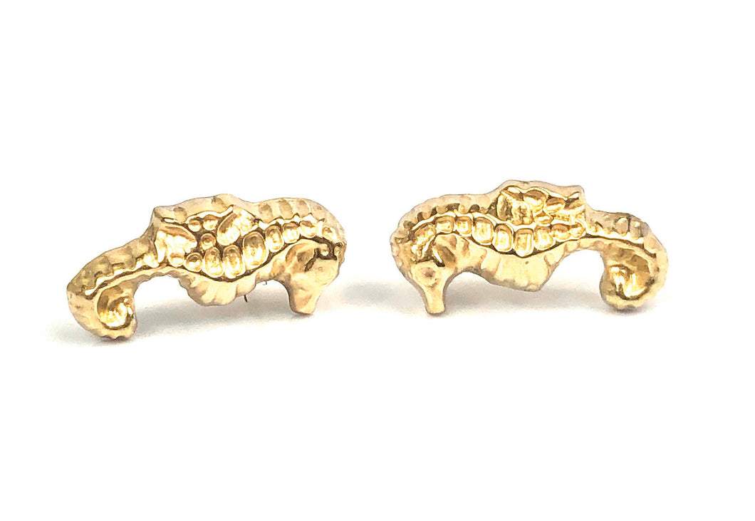 14KGF sea horse stud earrings, 14K gold filled , SKU #T124-1