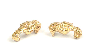 14KGF sea horse stud earrings, 14K gold filled , SKU #T124-1
