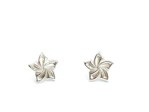 Sterling Silver Flower Studs Earring , Sku#E8-5