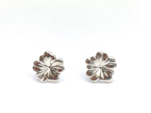 Sterling Silver Flower Stud Earrings , Sku#E81-5