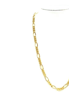 22” Figaro 14K Gold Filled Chain , Sku#S7031CLC