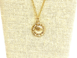 Sunflower Charm with jump ring , Sku#1797-C