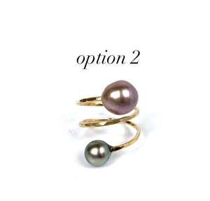 Gorgeous Adjustable 14KGF Edison, Tahitian, and South Sea Pearl Rings, 14K Gold Filled, 14K Gold Fill, Sku GPR-7