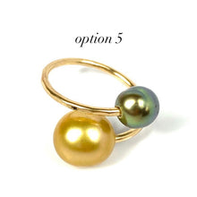 Gorgeous Adjustable 14KGF Edison, Tahitian, and South Sea Pearl Rings, 14K Gold Filled, 14K Gold Fill, Sku GPR-8
