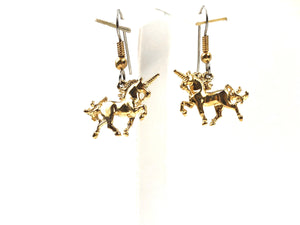 Unicorn dangle drop earrings, 14KGF , sterling silver hook , SKU#UNI998