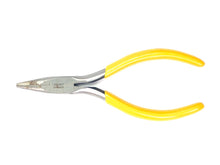 Chain nose plier , ( SMOOTH ) , yellow handles , SKU# 07072