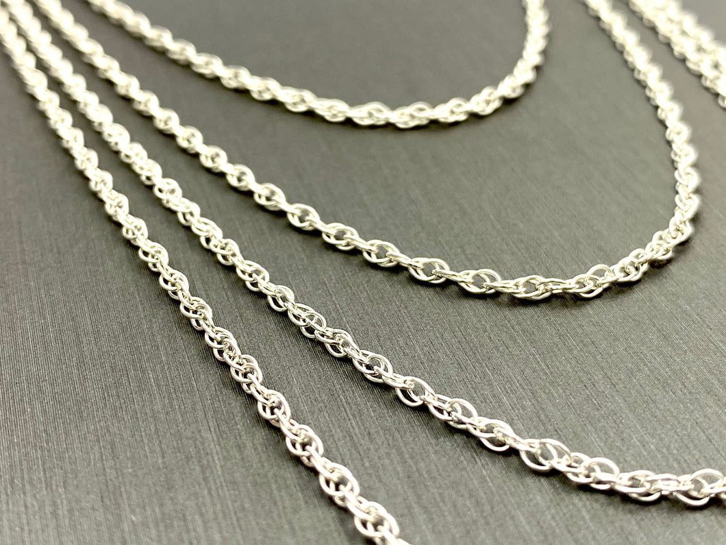 Sterling Silver Double Rope Chain 18” 20” 22” 24”, Sku#15R